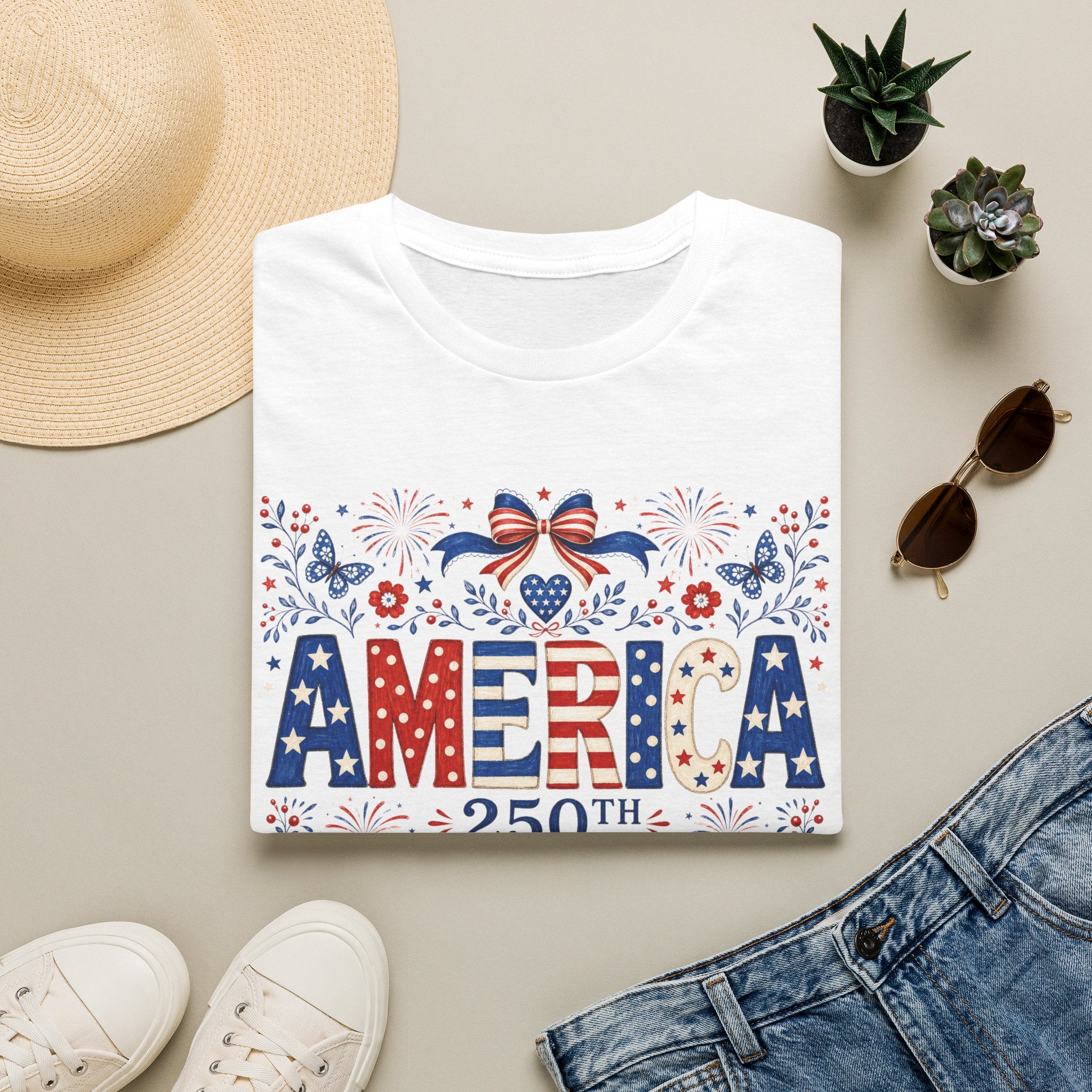 America 250th Birthday T-Shirt — Patriotic 4th of July Tee