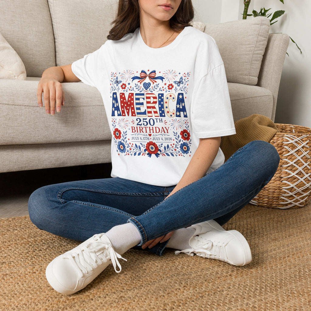 America 250th Birthday T-Shirt — Patriotic 4th of July Tee