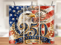 America 250th Anniversary Tumbler Wrap PNG with Mockups, USA Bald Eagle American Flag 20oz Skinny Sublimation, 4th of July Seamless