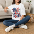 USA Patriotic Bow T-Shirt — American Flag Stars & Stripes 4th of July Tee